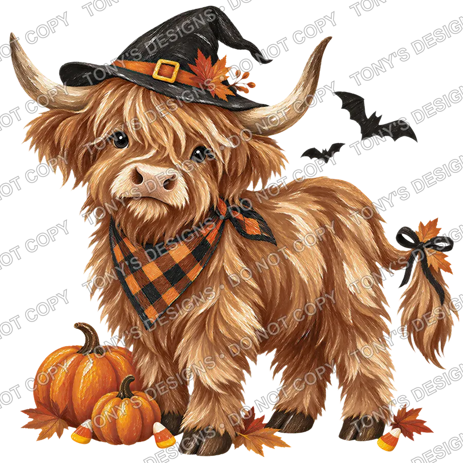 Highland Cow Painted watermarked preview