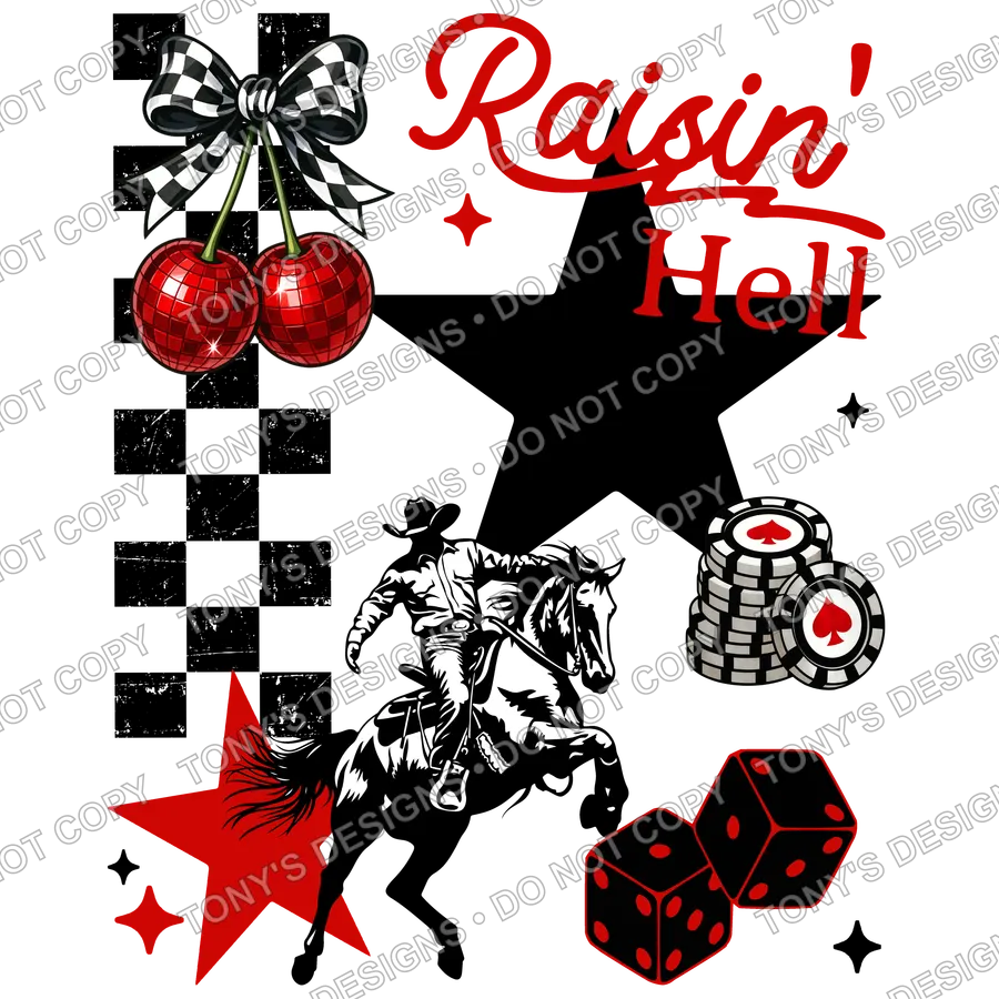 Western Raise Hell Collage watermarked preview