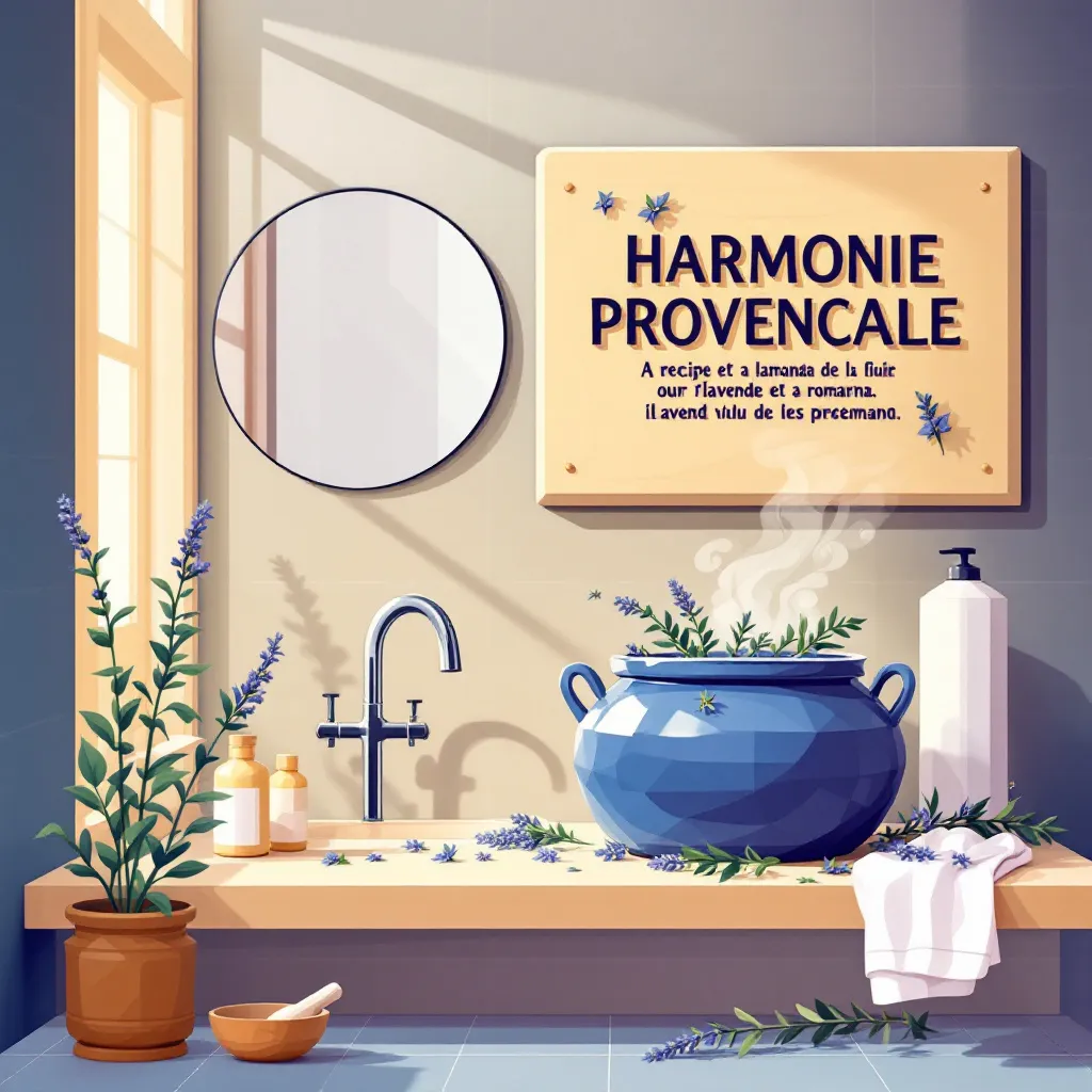 Image recette Harmonie Provencale : Nettoyant Salle de Bain aux Huiles Essentielles de Lavande et Romarin