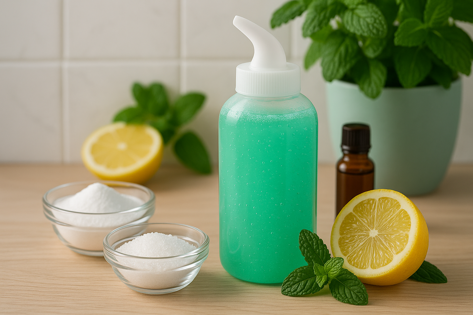 Image recette Gel Détartrant WC Menthe-Citron : Fraîcheur et Propreté Longue Durée