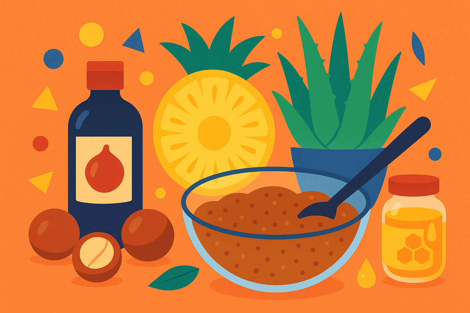Image recette Gommage Corps Douceur Tropicale à la Noix de Macadamia et Pulpe d’Ananas