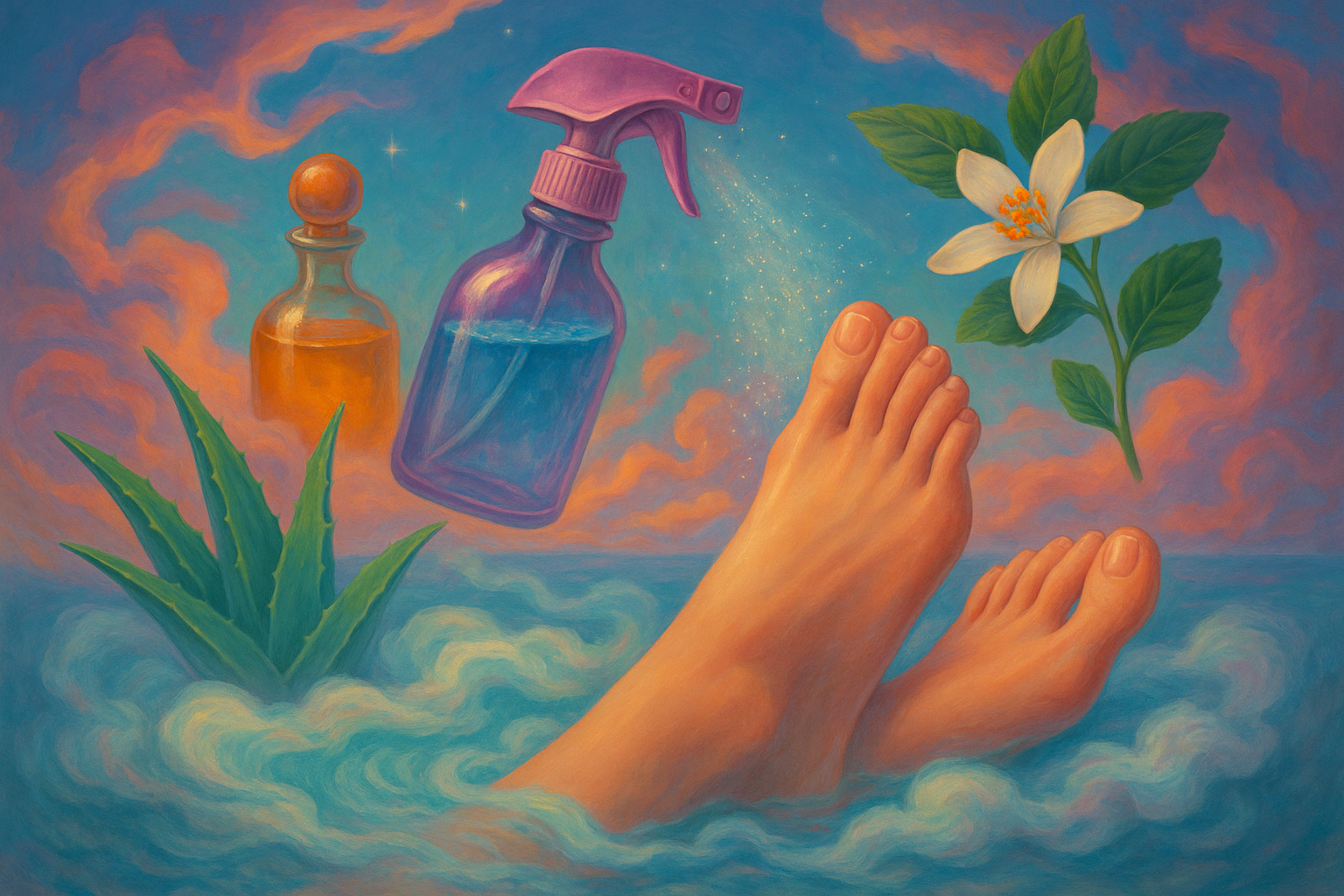 Image recette Brume Hydratante Relaxante pour Pieds – Recette Maison Facile