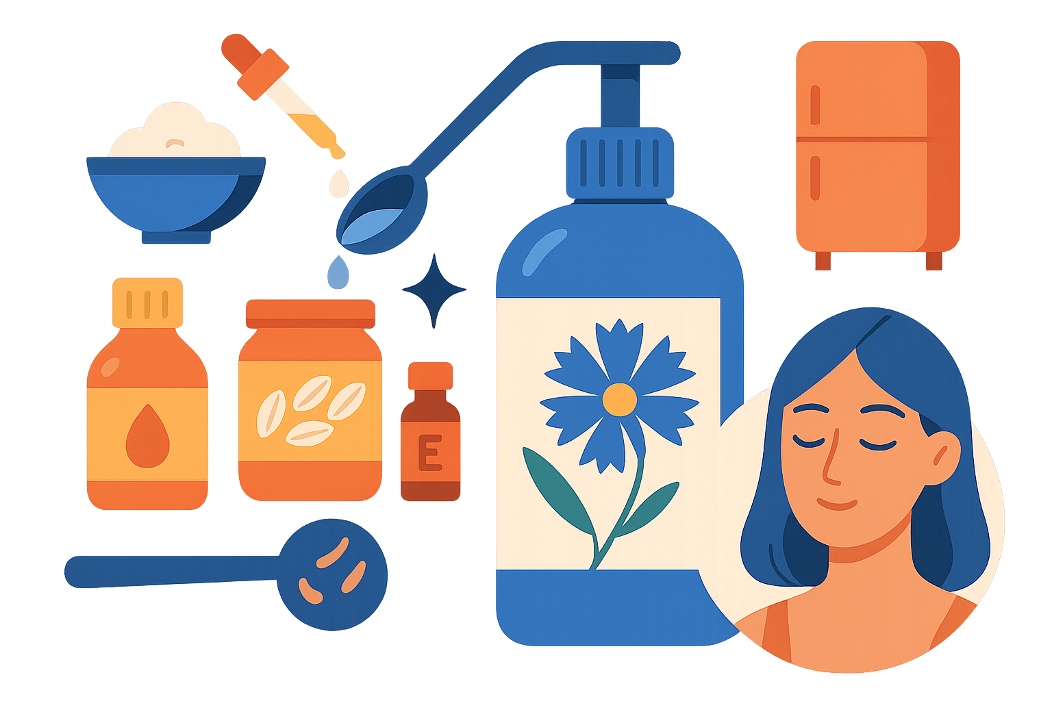 Image recette Lotion Apaisante à l'Hydrolat de Bleuet et à l'Extrait de Riz pour Peaux Fatiguées