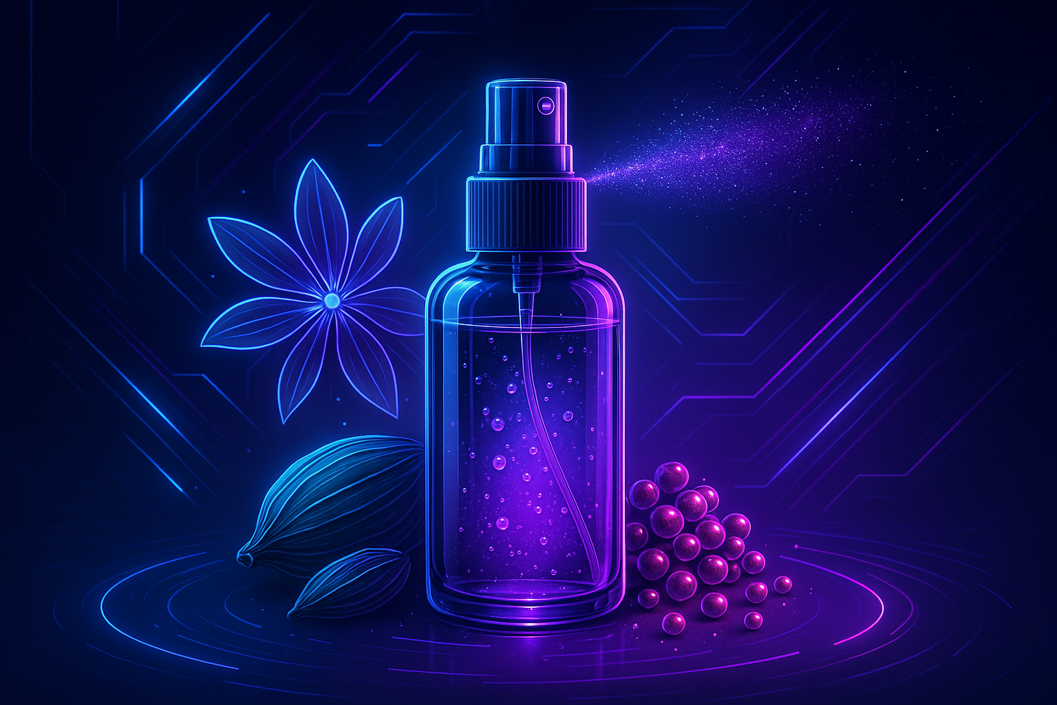 Image recette Spray Corporel Épicé Chic à l’Ylang-Ylang, Cardamome et Poivre Rose
