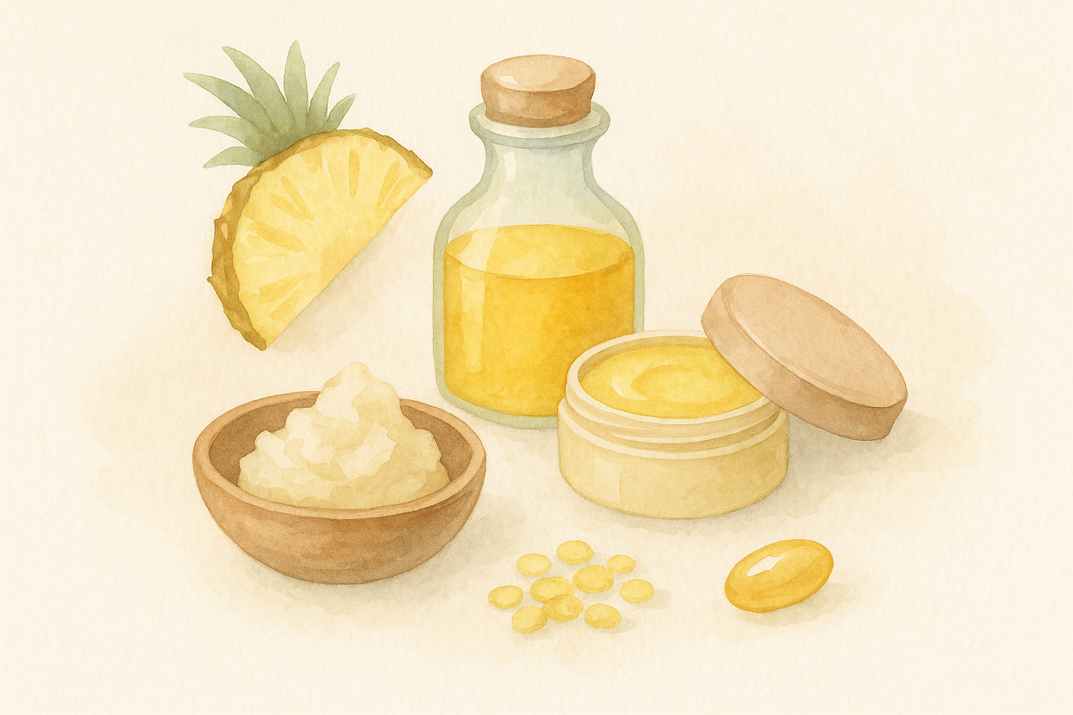 Image recette Baume à Lèvres Douceur Ananas & Karité : Hydratation Exotique et Protection Naturelle