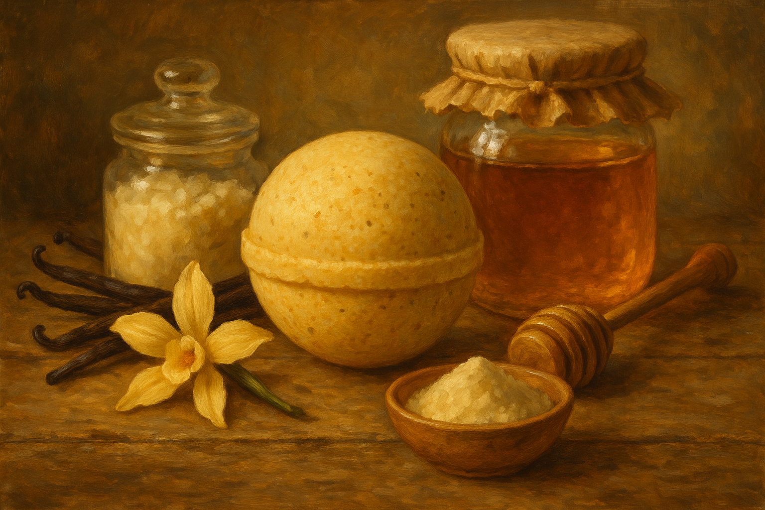 Image recette Bombe de Bain Gourmande à la Vanille et au Miel