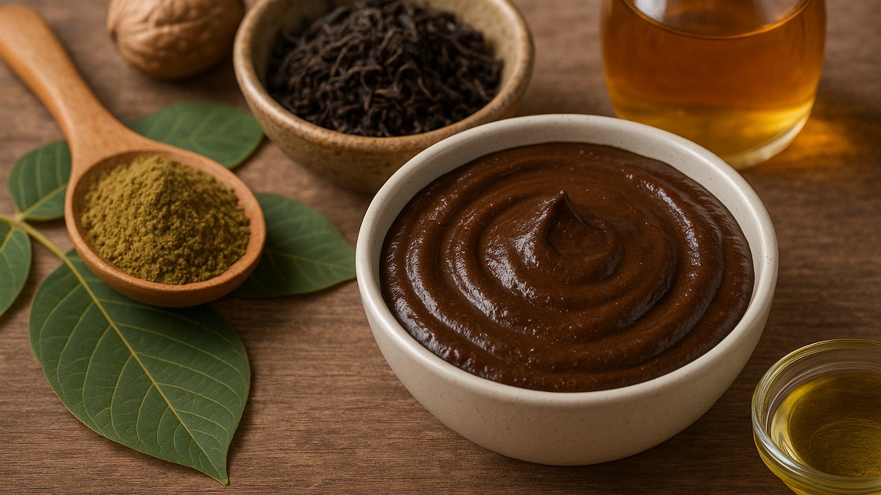 Image recette Coloration Naturelle pour Cheveux aux Feuilles de Broux de Noi...