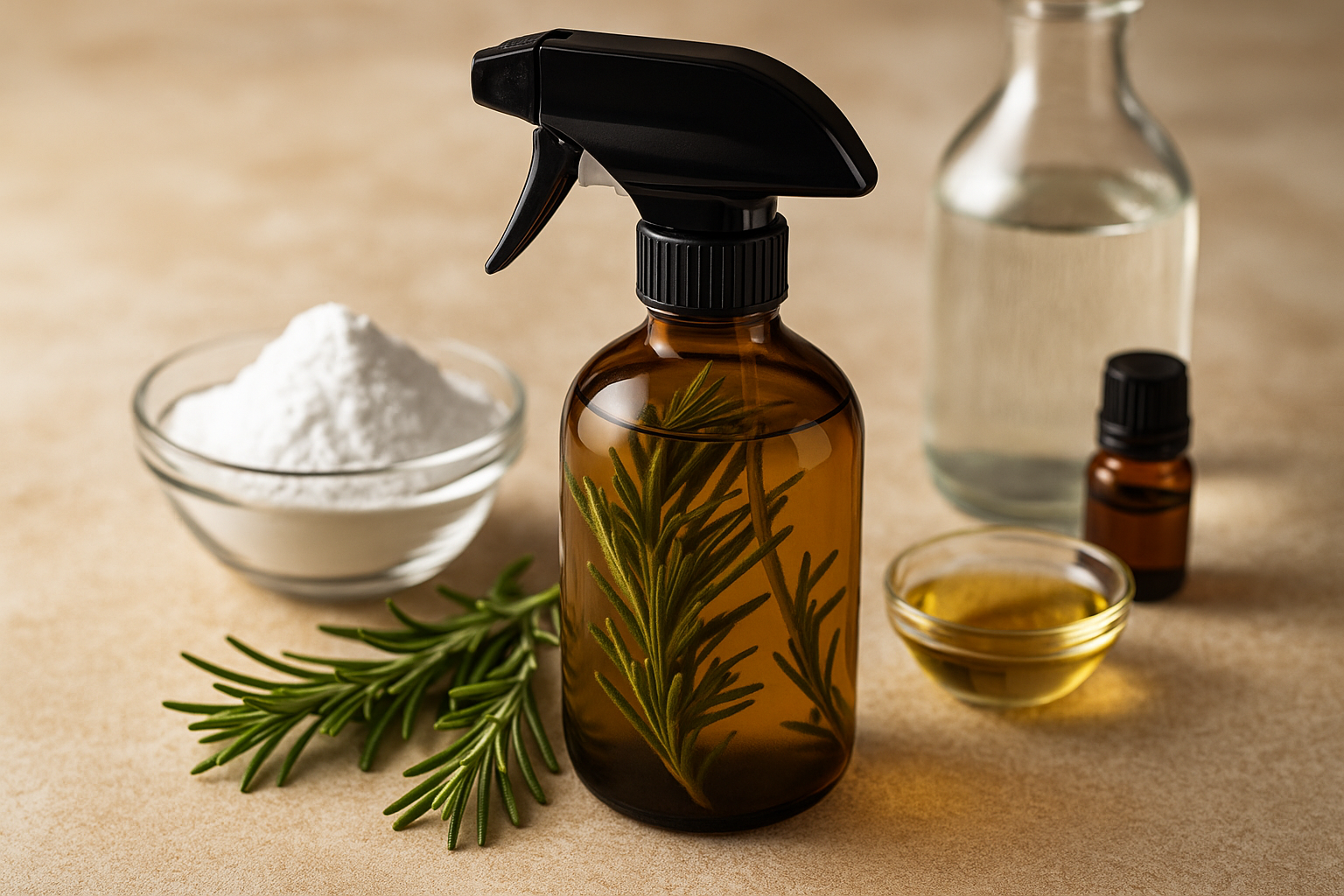 Image recette Désinfectant Maison Ultra-Puissant au Romarin et Bicarbonate