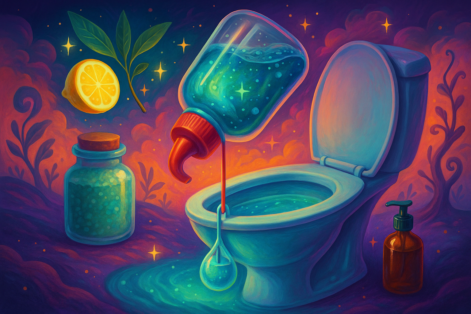 Image recette Bloc Liquide Nettoyant WC Maison : Fraicheur Continue et Eclat Naturel