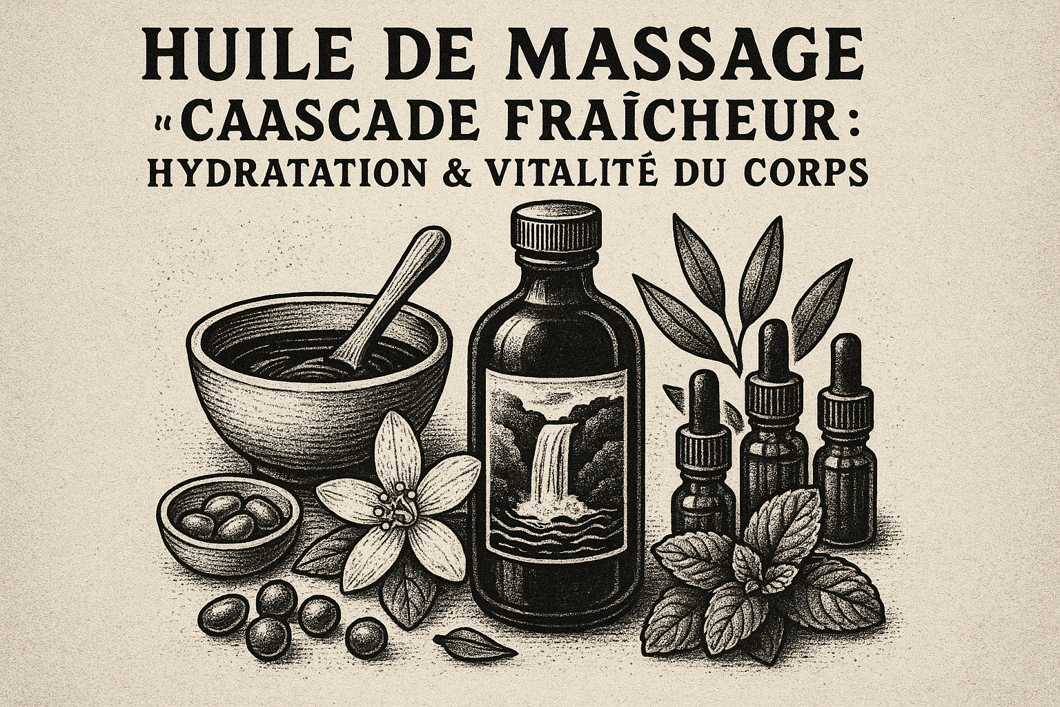 Image recette Huile de Massage "Cascade Fraîcheur: Hydratation & Vitalité du Corps"