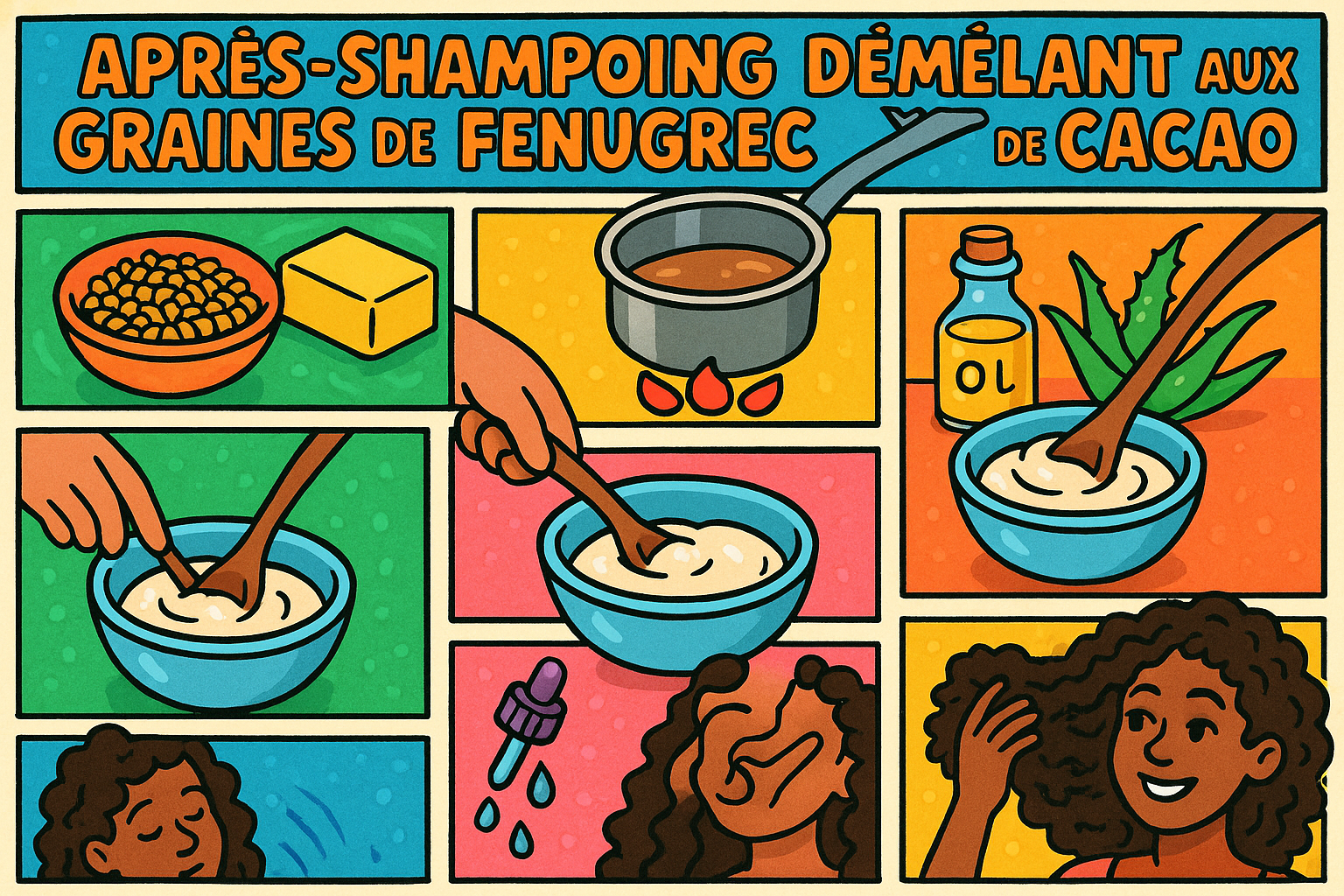 Image recette Après-shampoing Démêlant aux Graines de Fenugrec et Beurre de Cacao