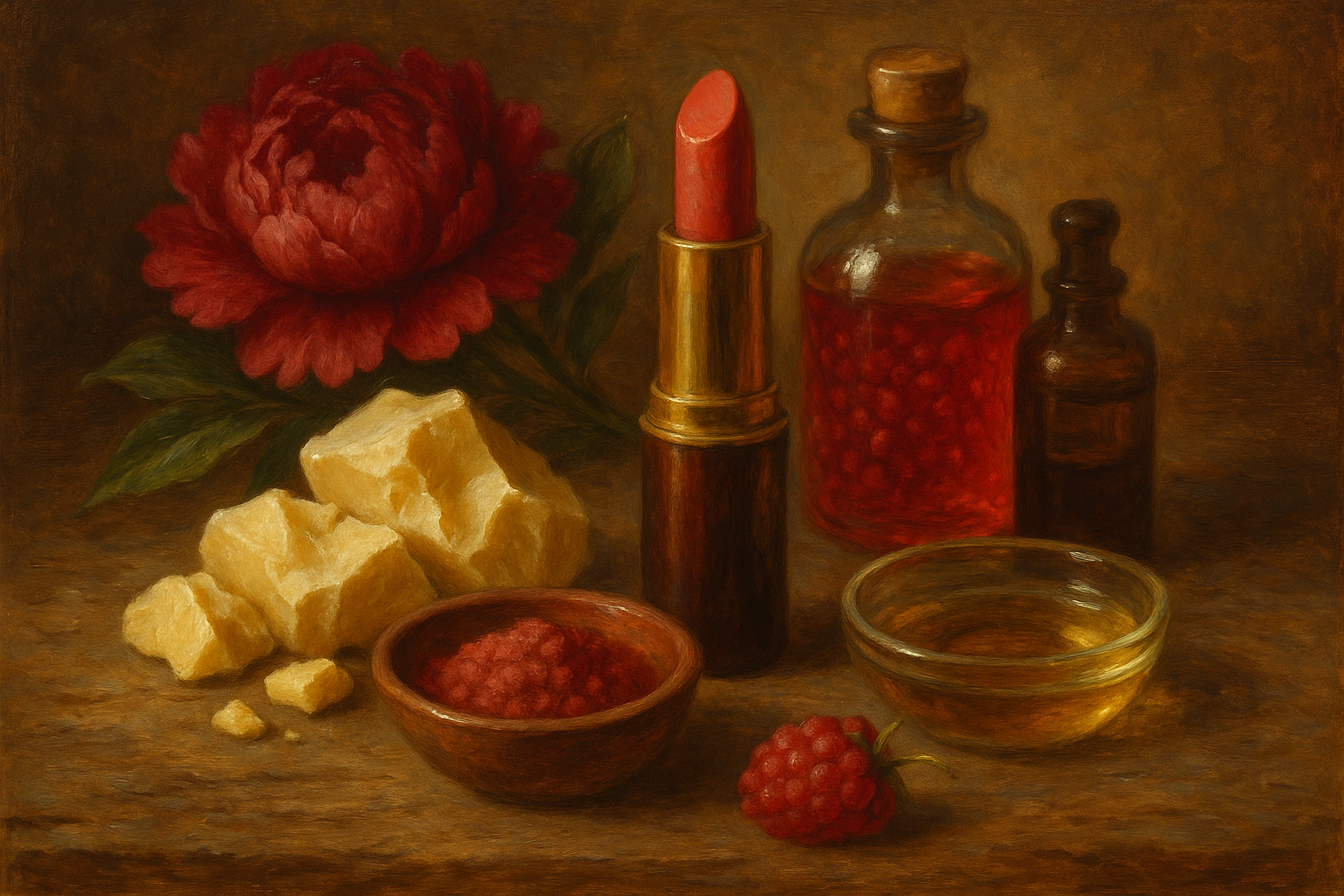Image recette Rouge à Lèvres DIY "Pivoine Chic" au Beurre de Cacao et Huile de Framboise