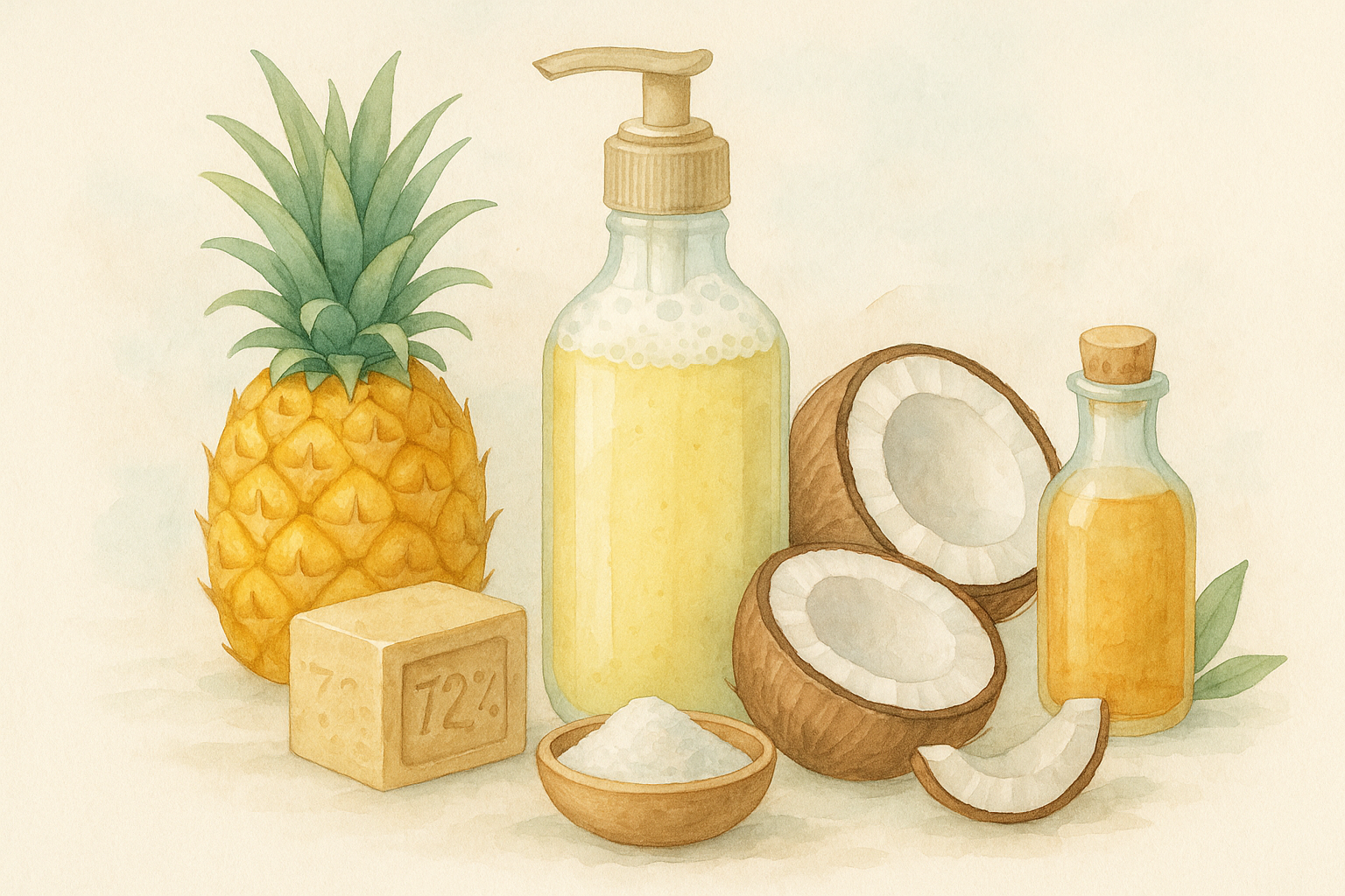 Image recette Liquide Vaisselle Maison Zeste Tropical Ananas & Coco
