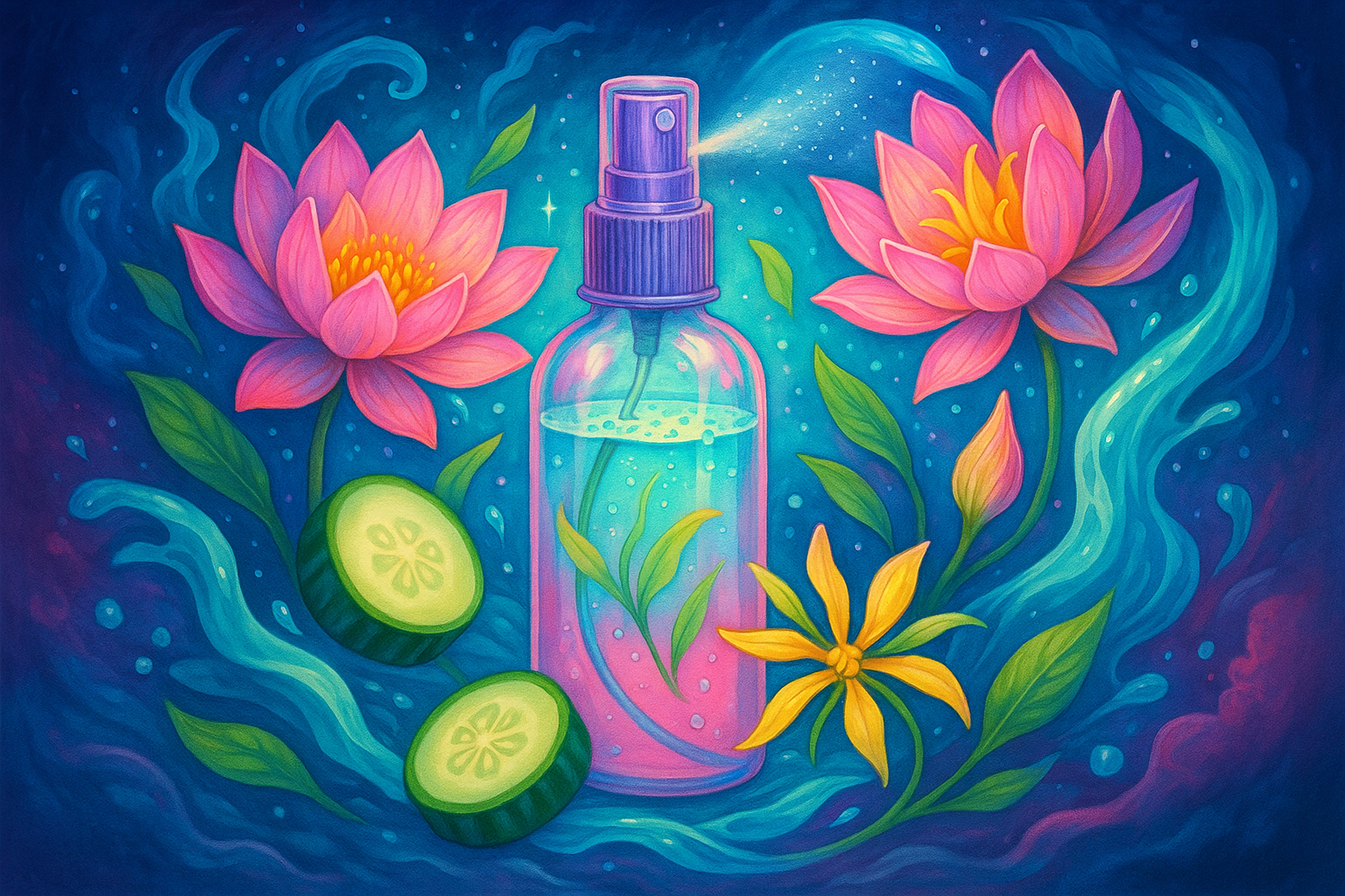 Image recette Spray Corporel Floral & Frais à la Fleur de Lotus et Concombre