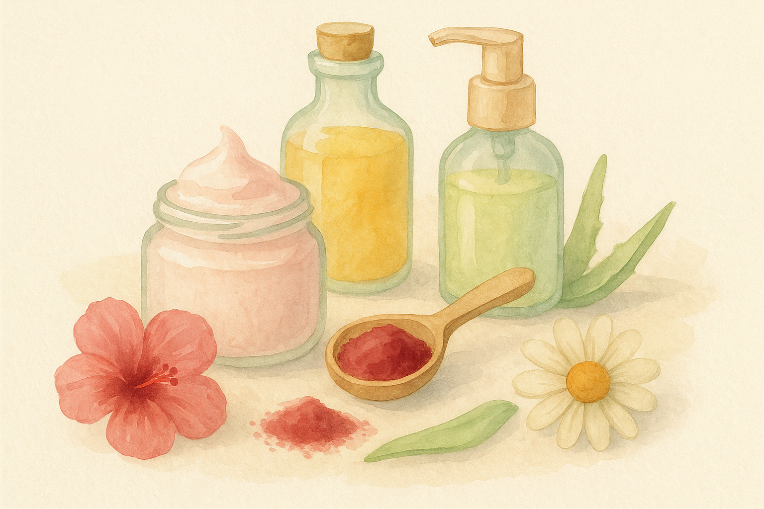 Image recette Démaquillant Crème-Mousse à l'Hibiscus et Camomille