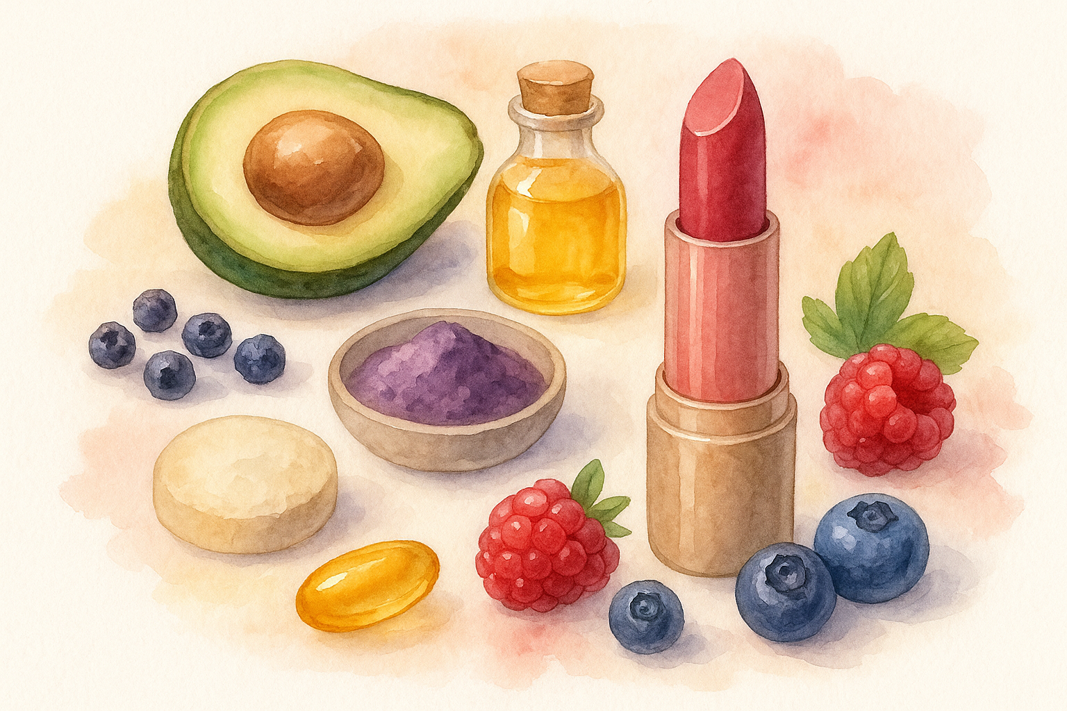 Image recette Rouge à Lèvres "Éclat Baies Sauvages" au Beurre d'Avocat et Cire de Candelilla