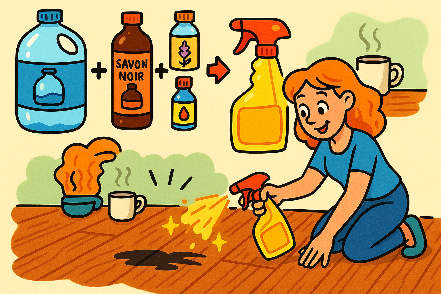 Image recette Spray Détachant Express Maison pour Parquet, Stratifié et Plancher