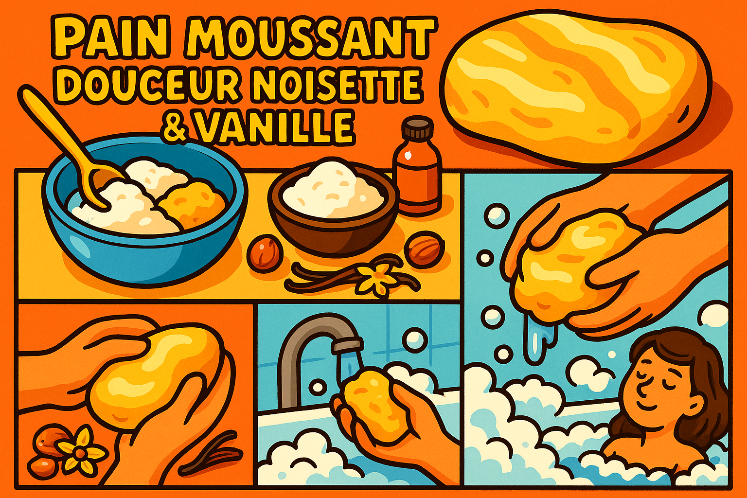 Image recette Pain Moussant Douceur Noisette & Vanille