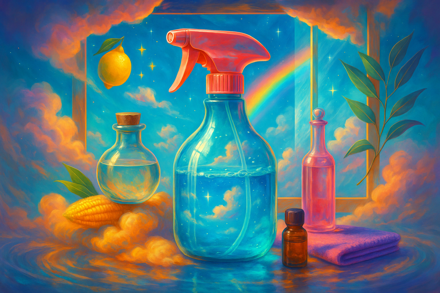 Image recette Reflet d’Azur : Nettoyant Vitres Maison Spécial Verres et Fenêtres Brillants