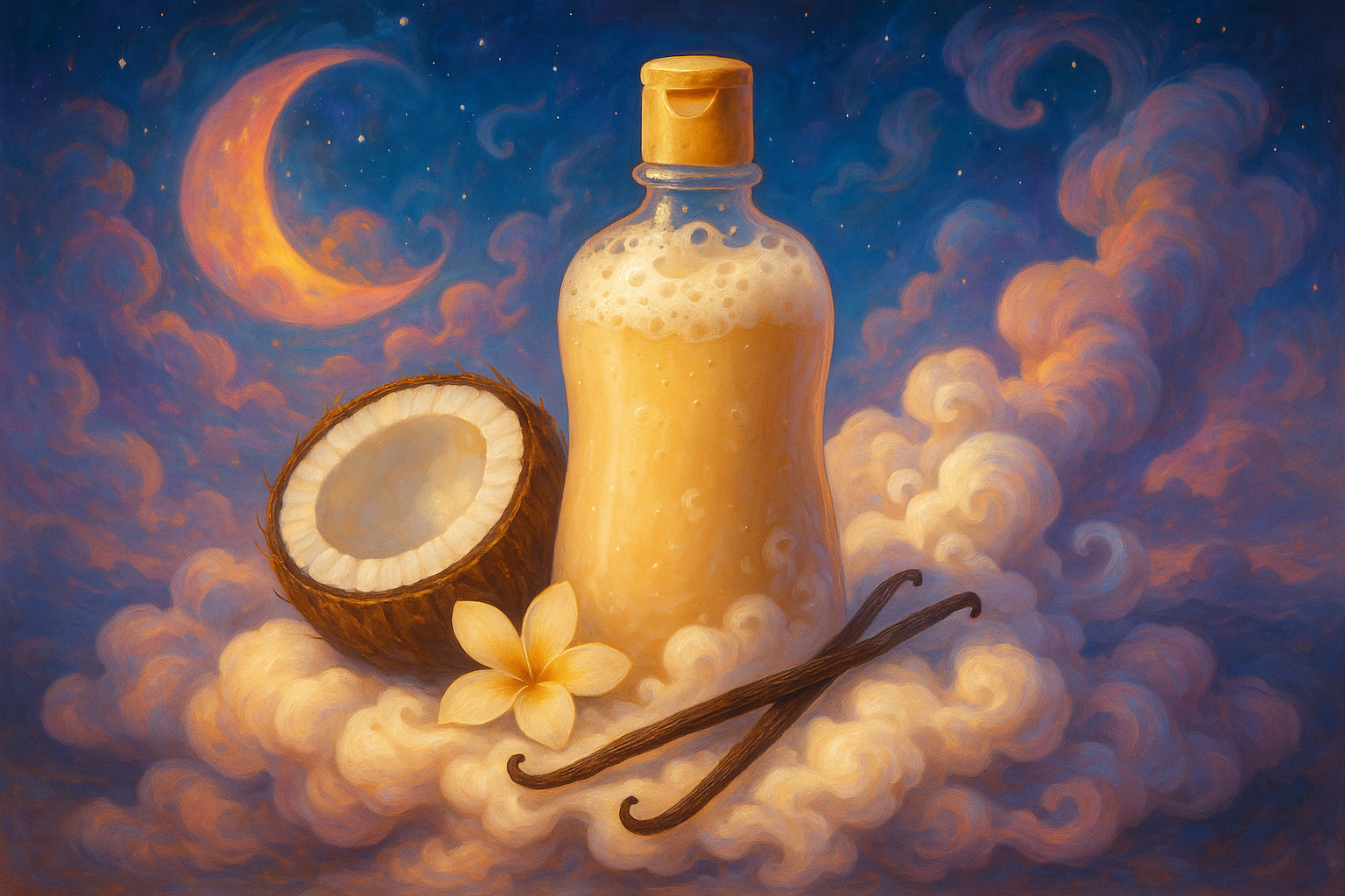 Image recette Gel Douche Maison Soyeux au Lait de Coco et Vanille Bourbon