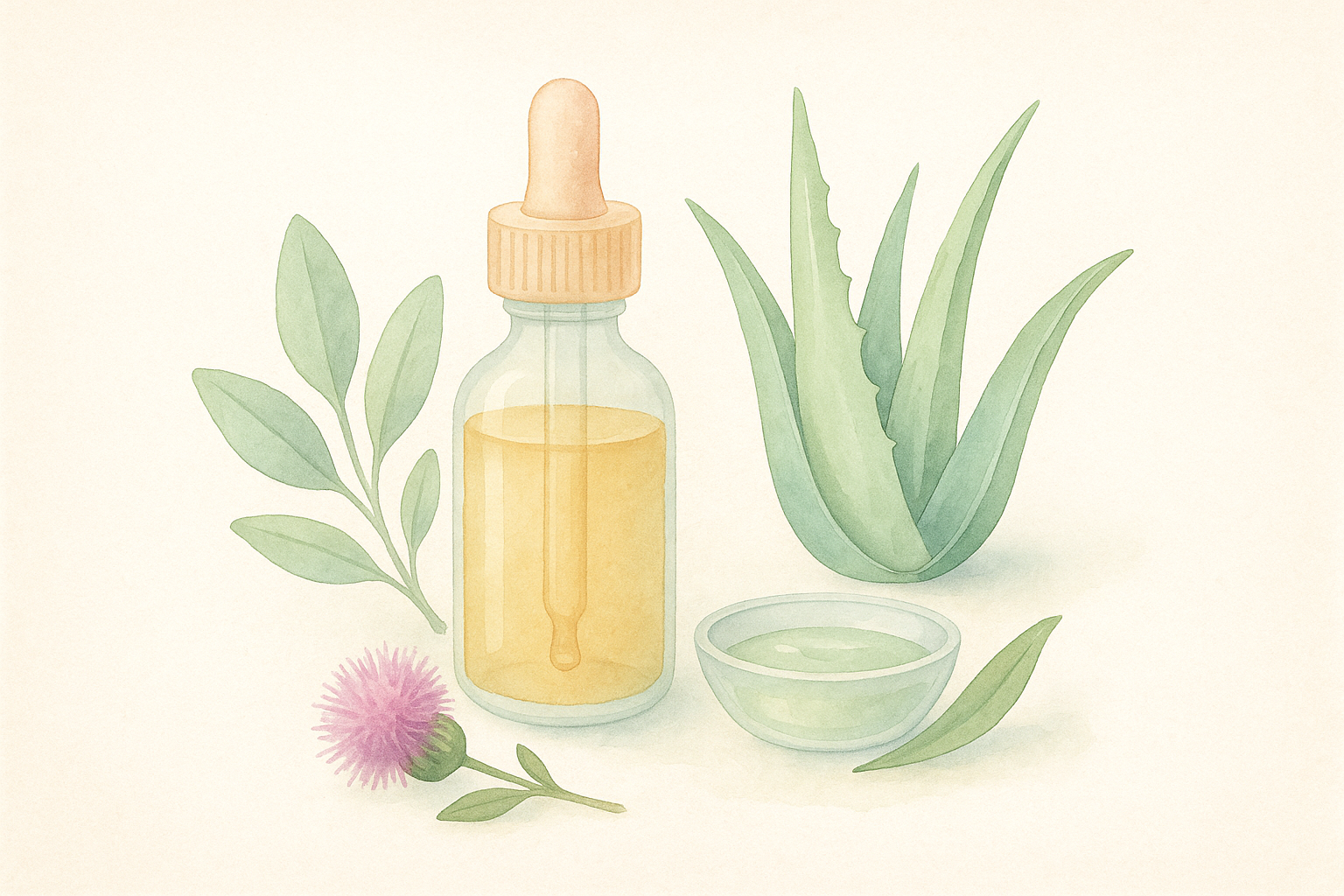 Image recette Sérum Nuit Purifiant Anti-Boutons à la Sauge et à l’Argent Colloïdal