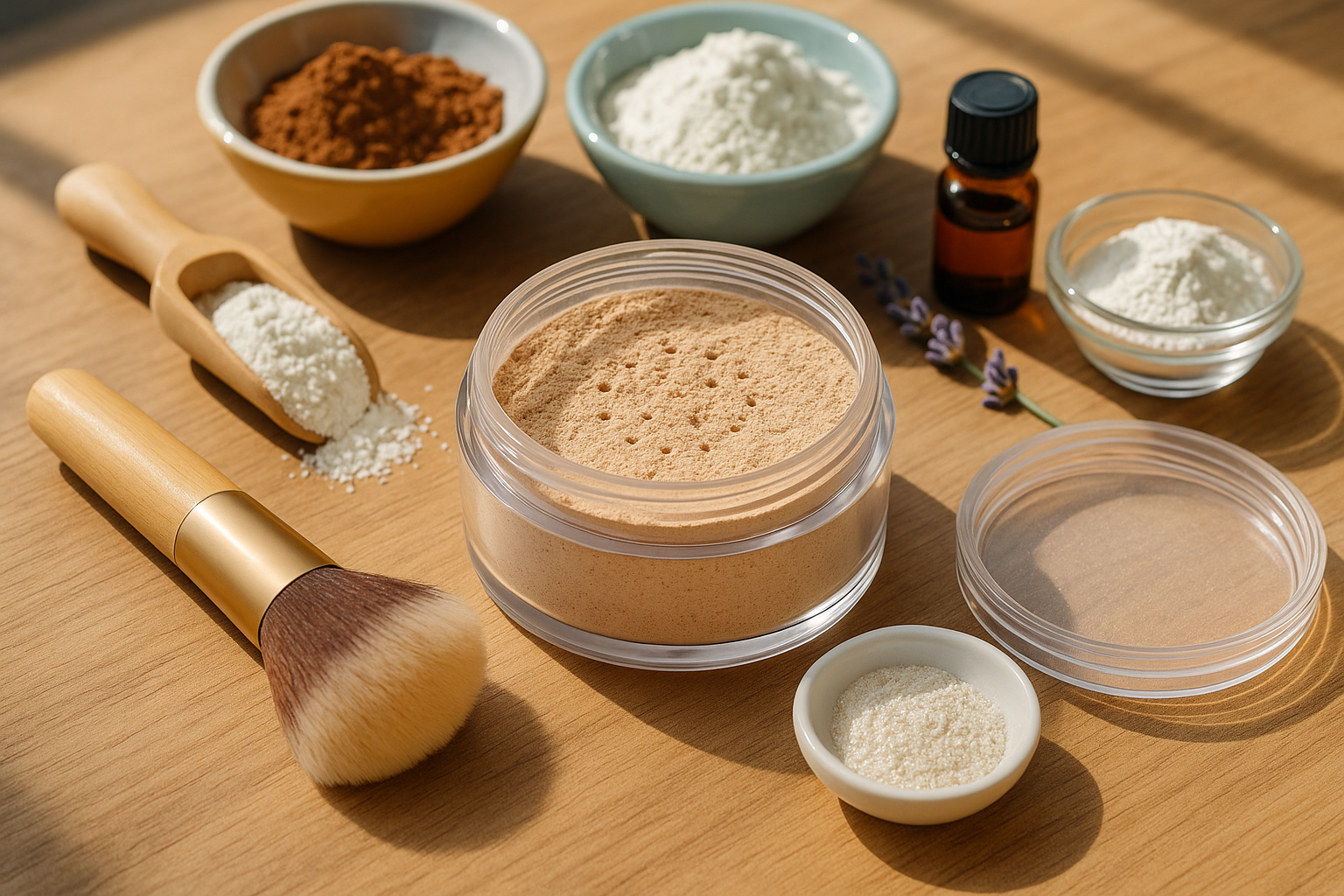 Image recette Poudre Visage Peau de Porcelaine : Recette DIY pour un Teint Lisse et Naturel