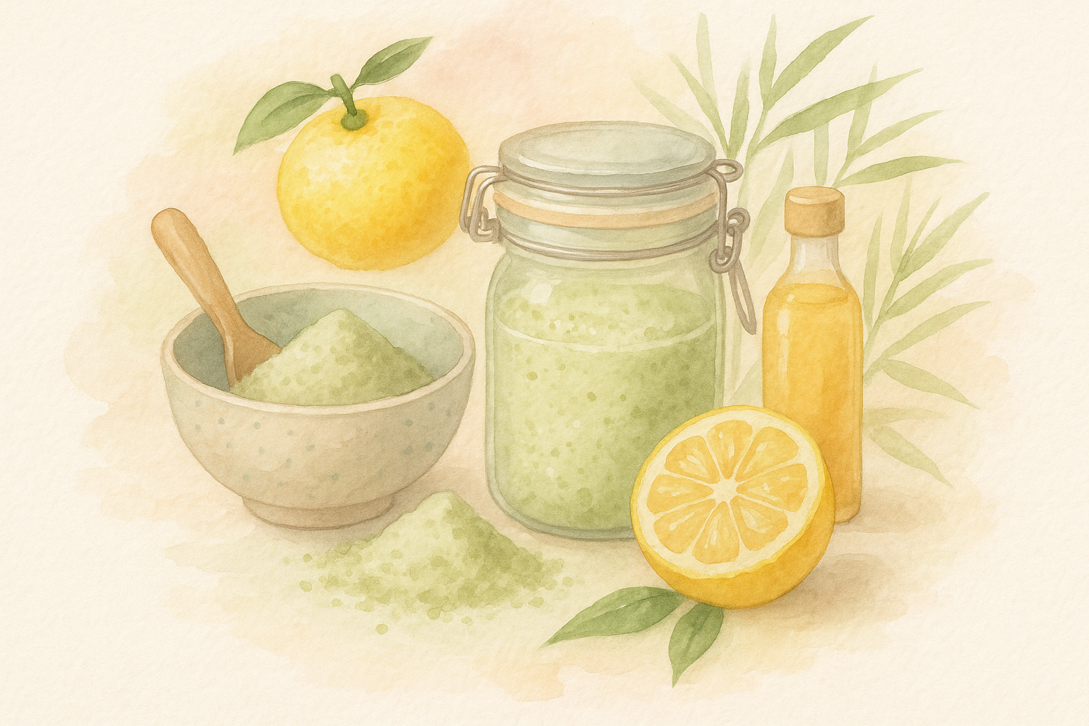 Image recette Exfoliant Corps Vivifiant à la Poudre de Bambou et Yuzu
