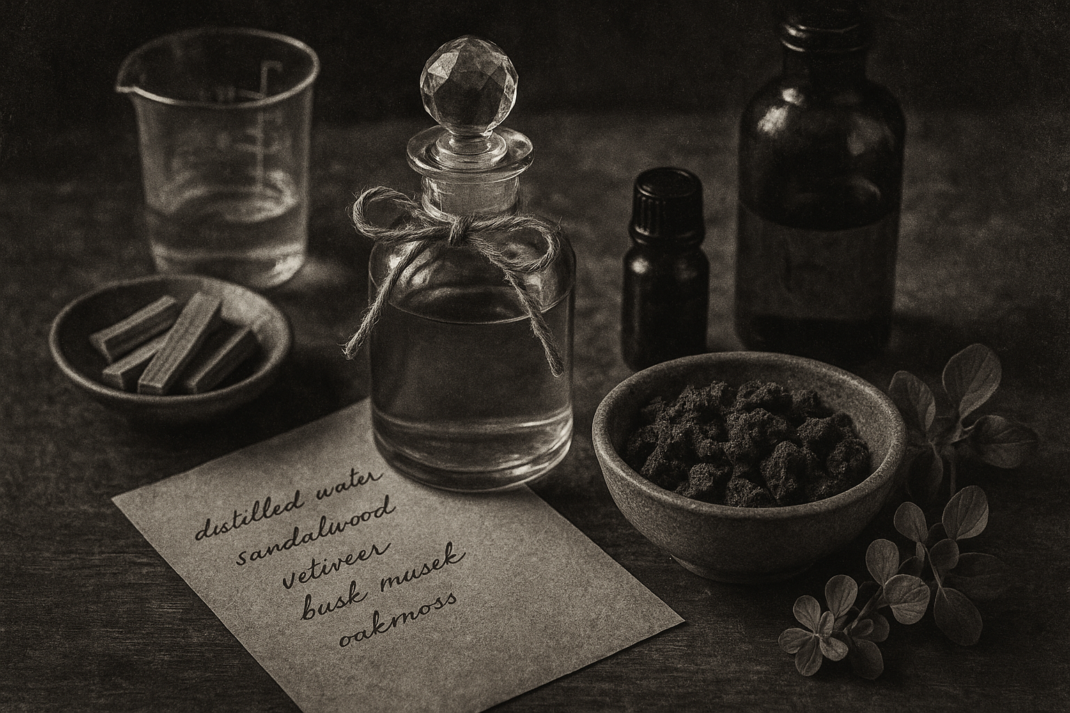 Image recette Secret de Pluie : Parfum DIY Boisé & Musqué pour Soirée d'Orage