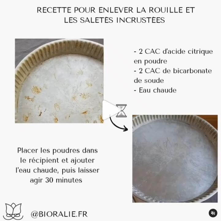 Image recette Enlève la rouille et les saletés incrustées