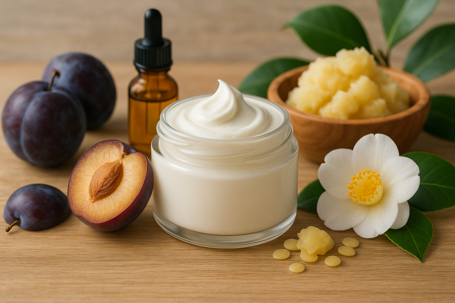 Image recette Crème Corps Velours à la Prune et à l'Huile de Camélia