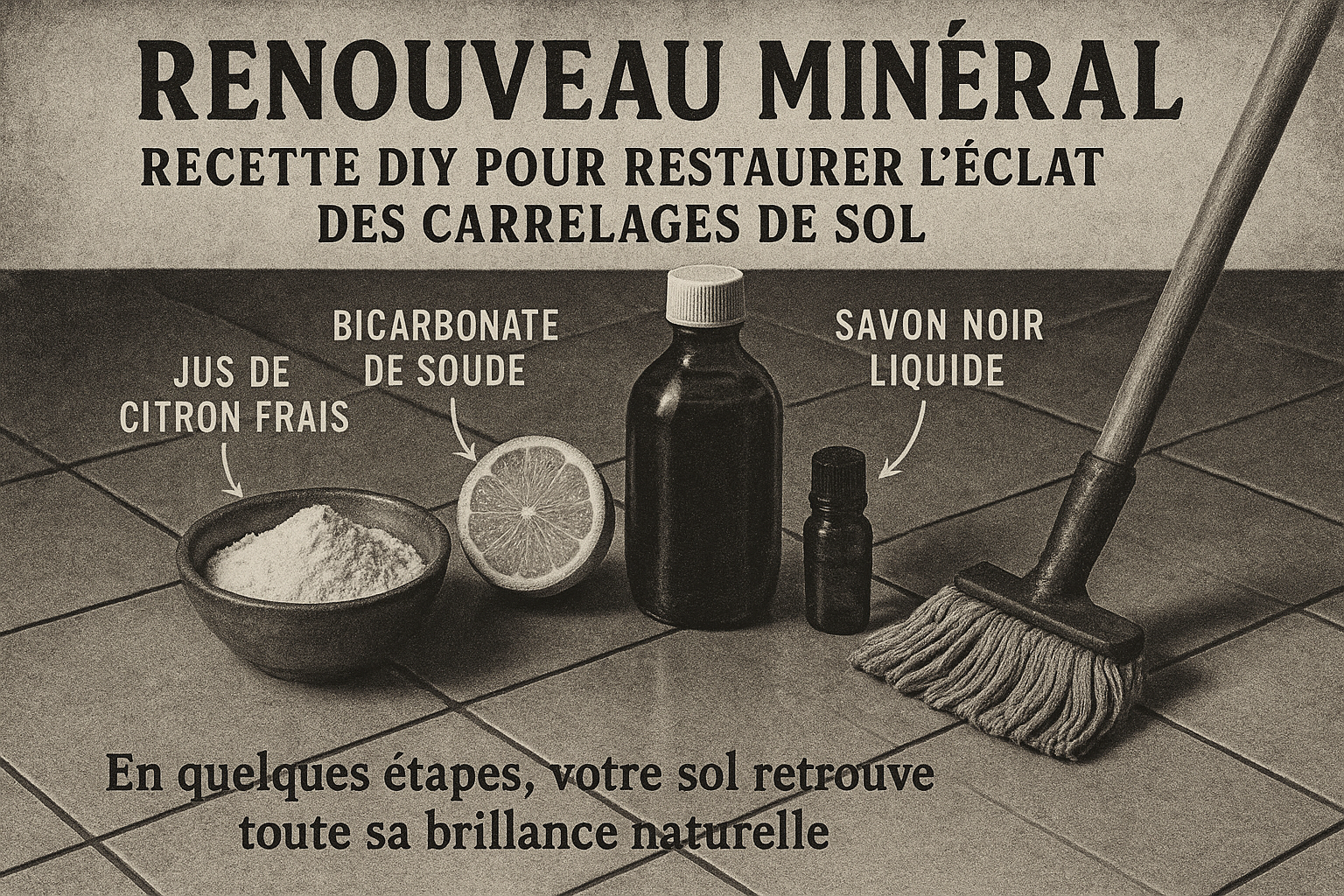 Image recette Renouveau Mineral : Recette DIY pour Restaurer l'Éclat des Carrelages de Sol
