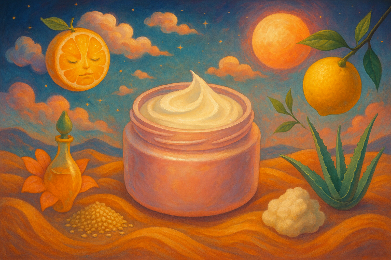 Image recette Crème Hydratante Visage Douceur de Sésame & Yuzu