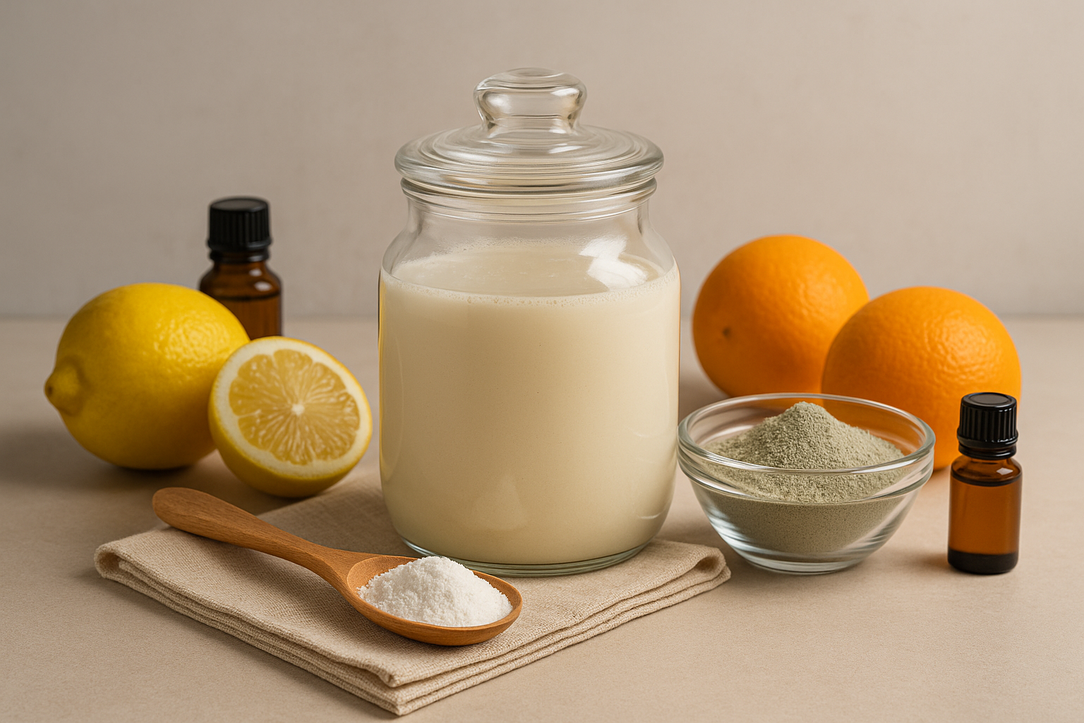 Image recette Lessive Maison Purifiante aux Agrumes et Argile Verte