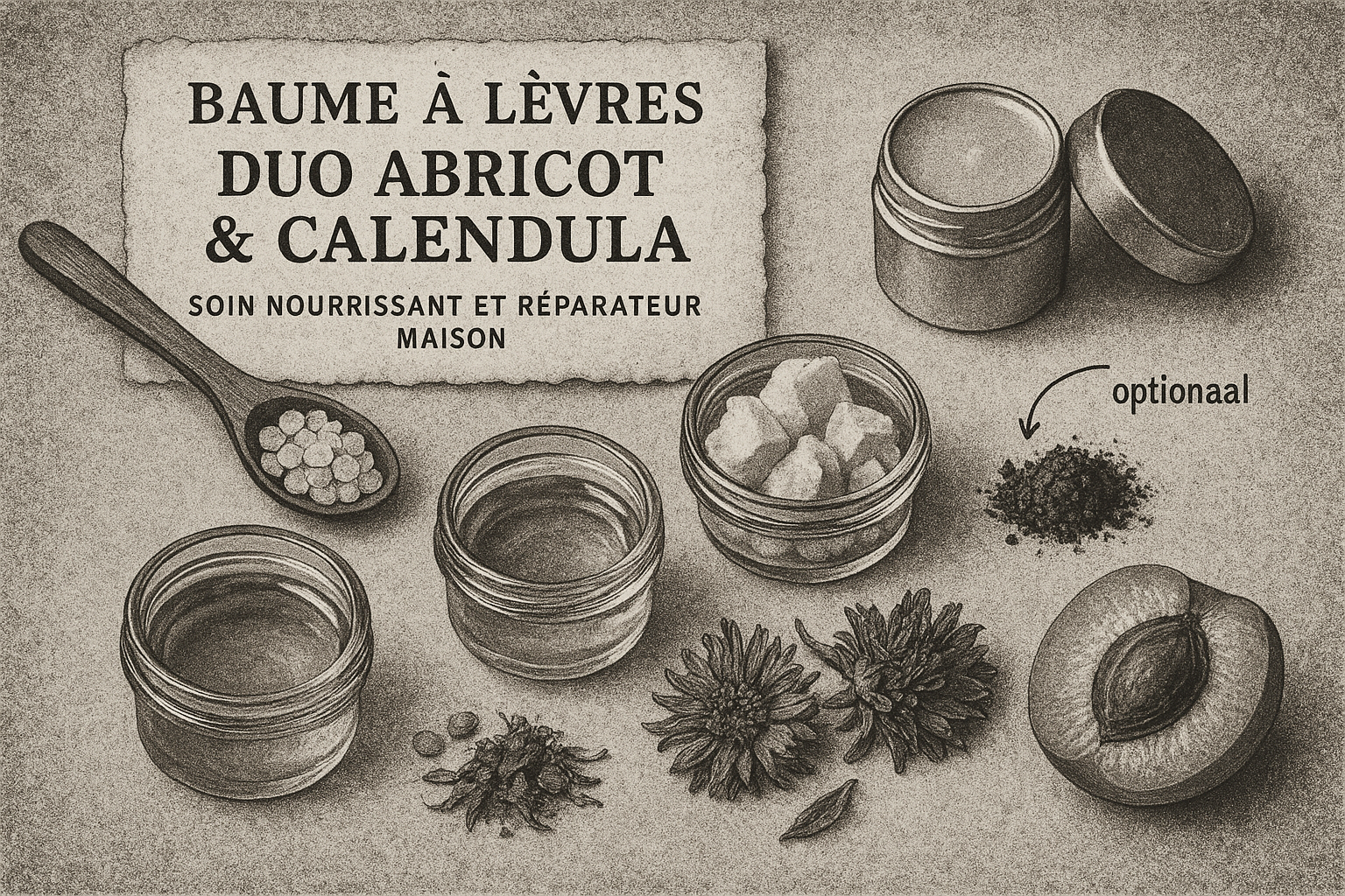 Image recette Baume à Lèvres Duo Abricot & Calendula : Soin Nourrissant et Réparateur Maison