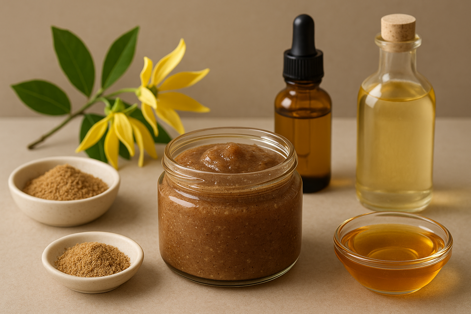 Image recette Exfoliant Corps Rajeunissant au Noyer et Ylang-Ylang Maison