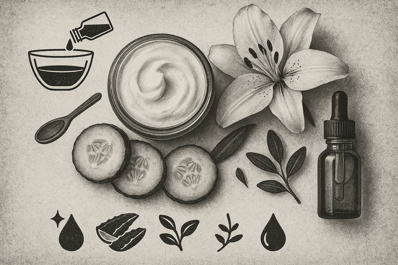 Image recette Sorbet Hydratant Visage "Lys & Concombre" Fraîcheur Intense pour Peaux Fatiguées