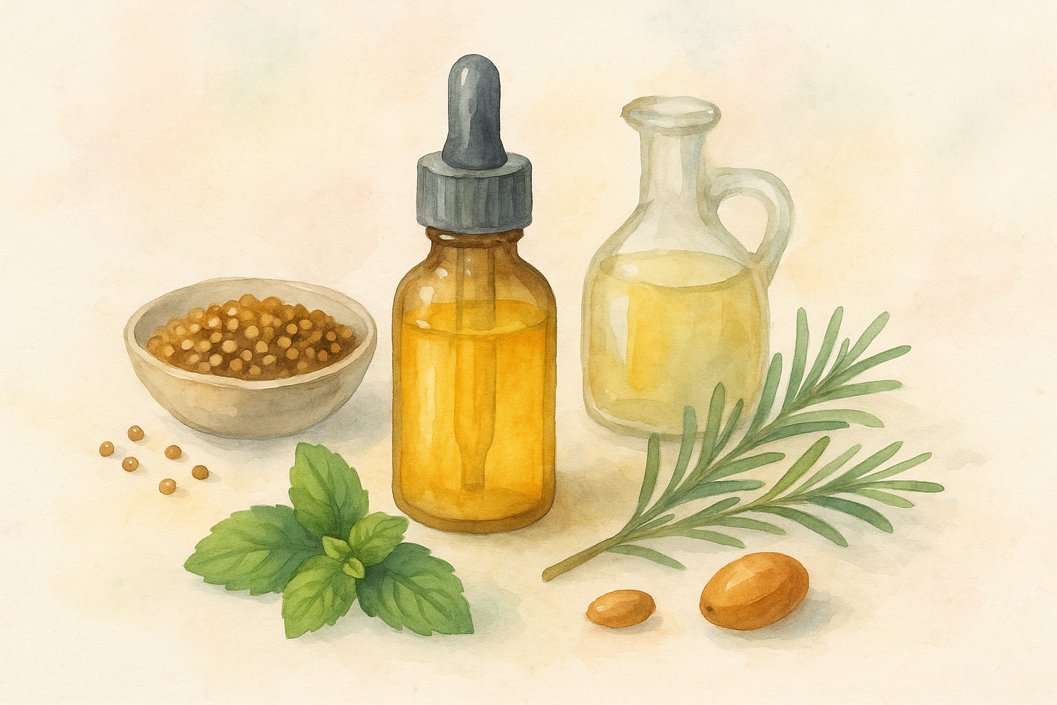 Image recette Sérum Croissance Racines DIY à l'Huile de Moutarde et Menthe Poivrée