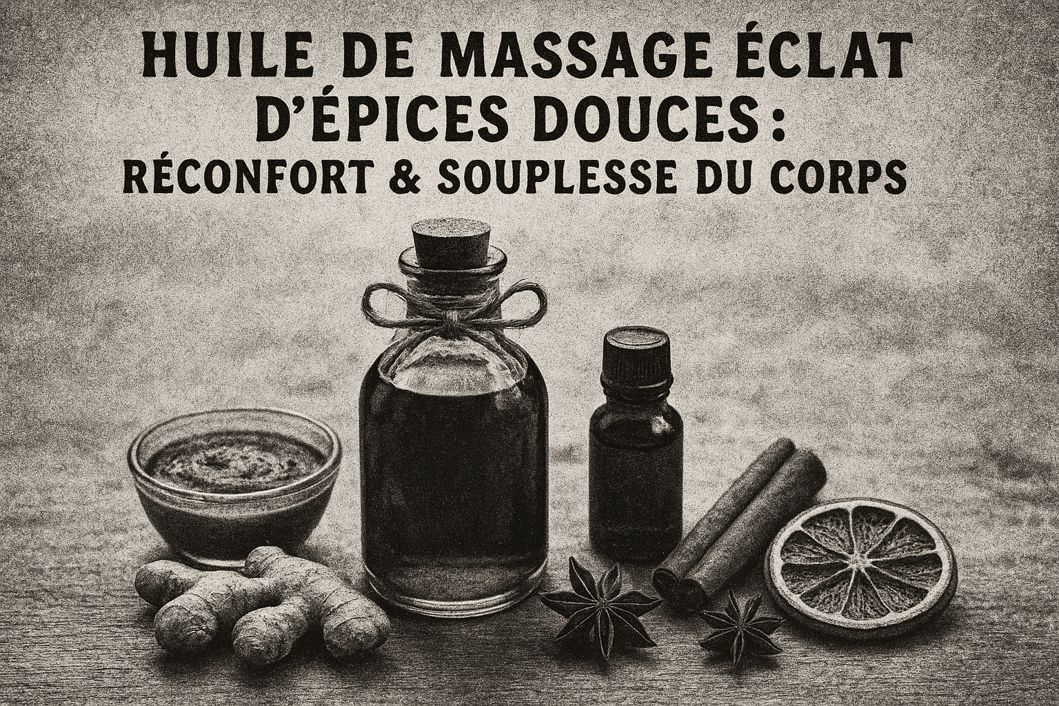 Image recette Huile de Massage Éclat d'Épices Douces : Réconfort & Souplesse du Corps