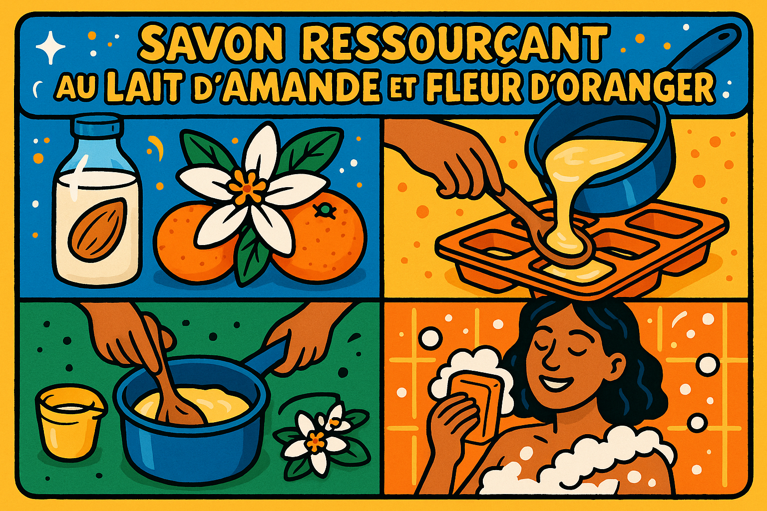 Image recette Savon Ressourçant au Lait d'Amande et Fleur d'Oranger