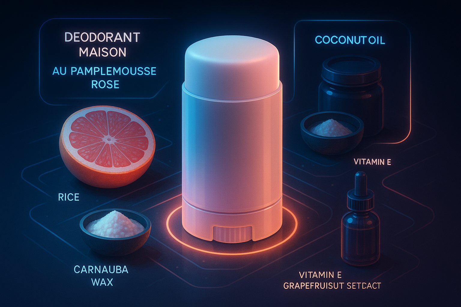 Image recette Déodorant Maison au Pamplemousse Rose et Amidon de Riz