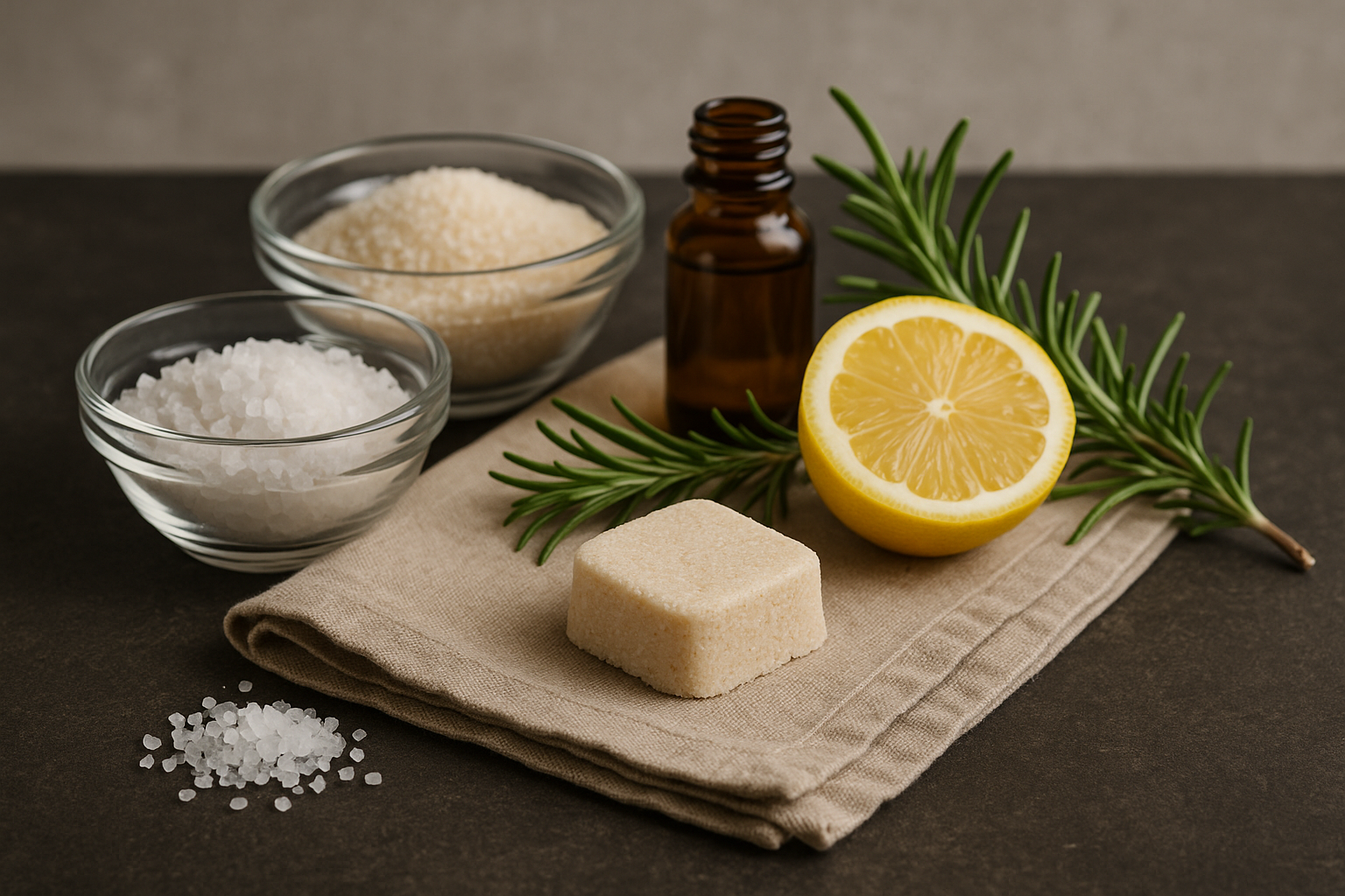 Image recette Gomme Purifiante au Sel & Romarin pour Lave-Vaisselle