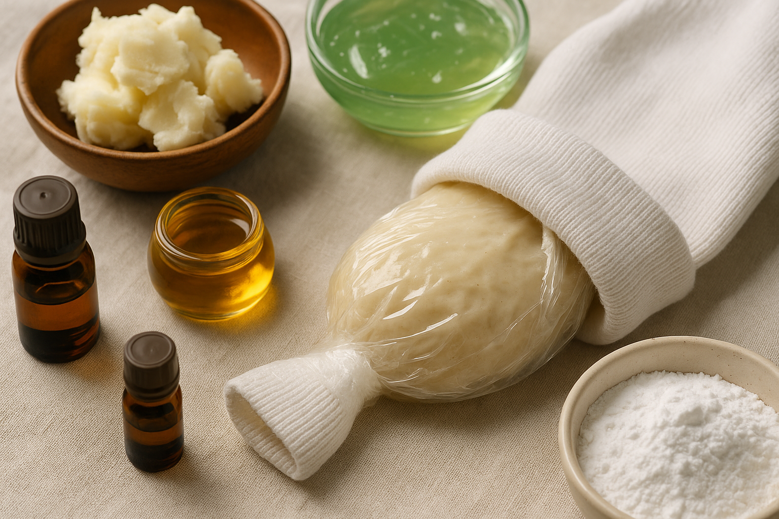 Image recette Compresses Nourrissantes Nuits Douces : Recette DIY pour des Pieds Réparés au Réveil
