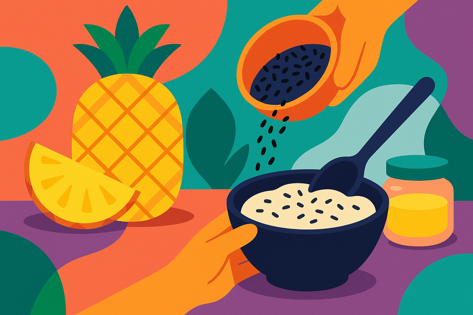 Image recette Nettoyant et Exfoliant Visage DIY à l'Ananas et Poudre de Riz Noir