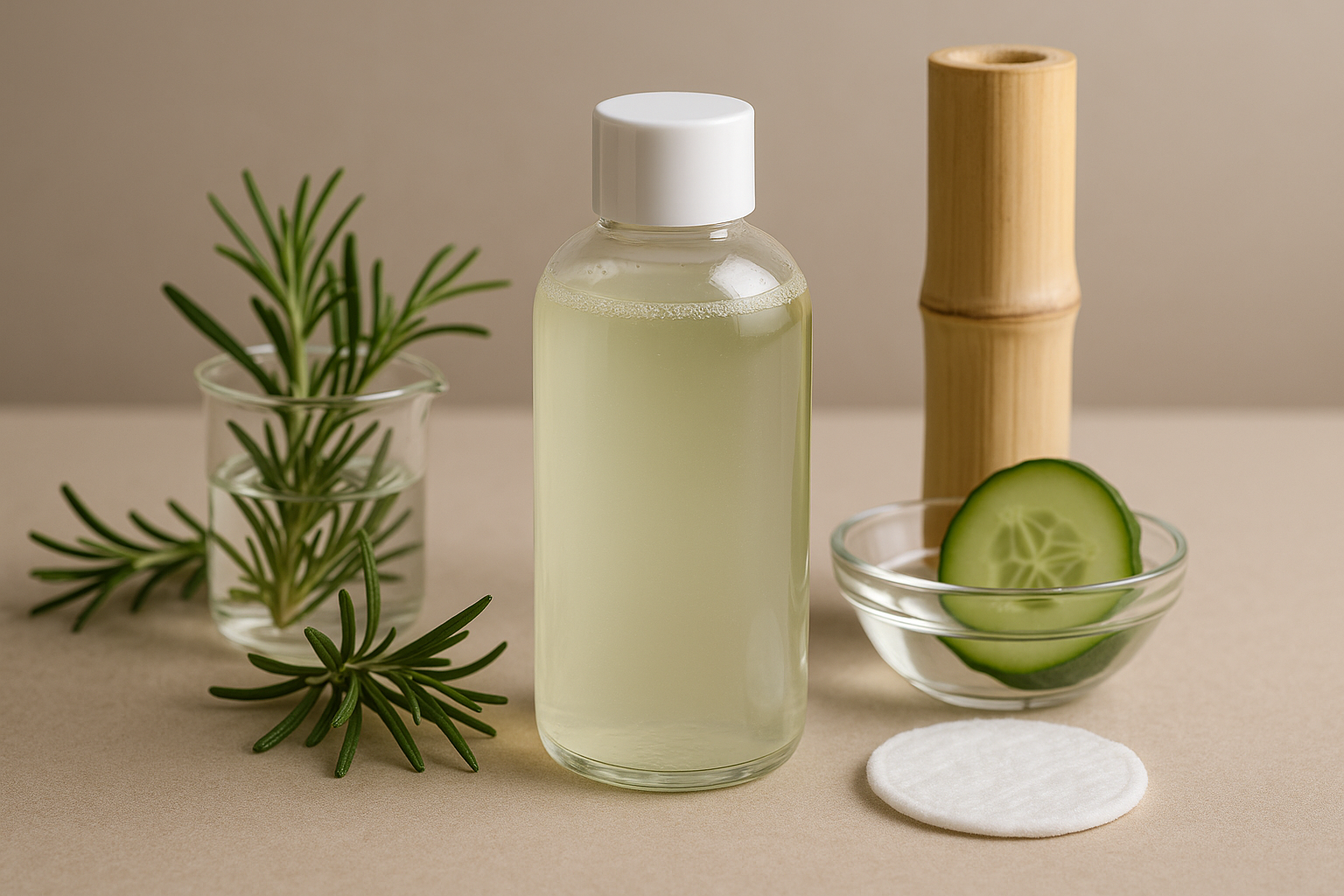 Image recette Lotion Visage Détoxifiante à l’Hydrolat de Romarin et Eau de Bambou