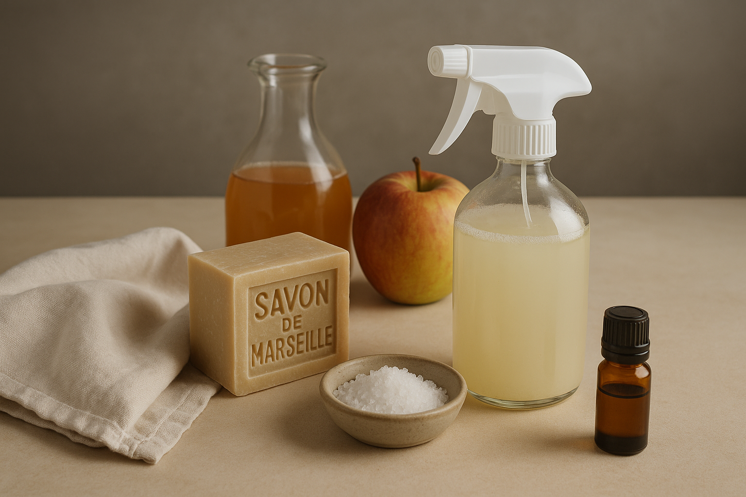 Première image de la recette Détachant Textile Minute au Savon de Marseille et Jus de Pomme