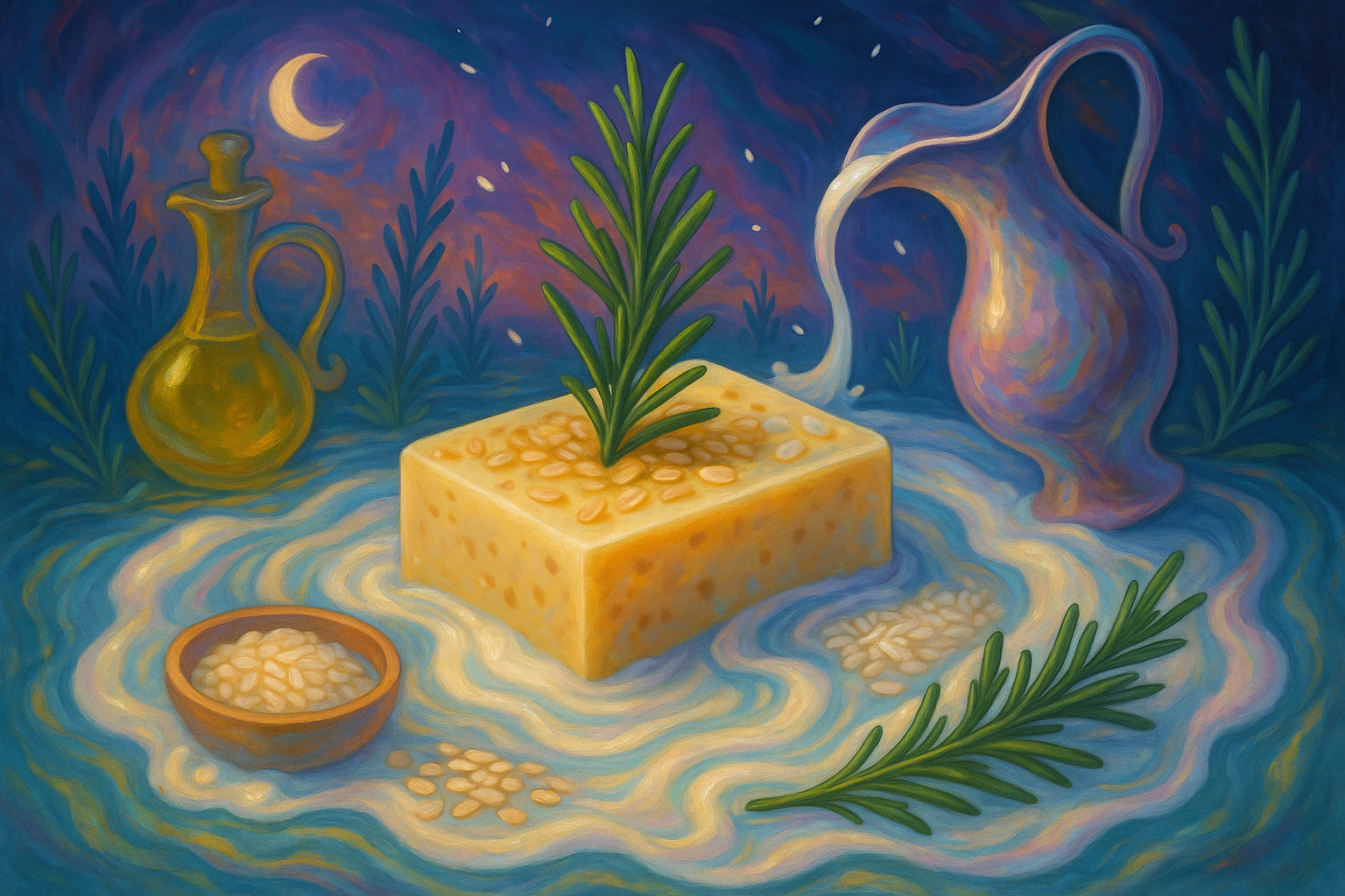 Image recette Savon Relaxant au Romarin Frais et Lait de Riz