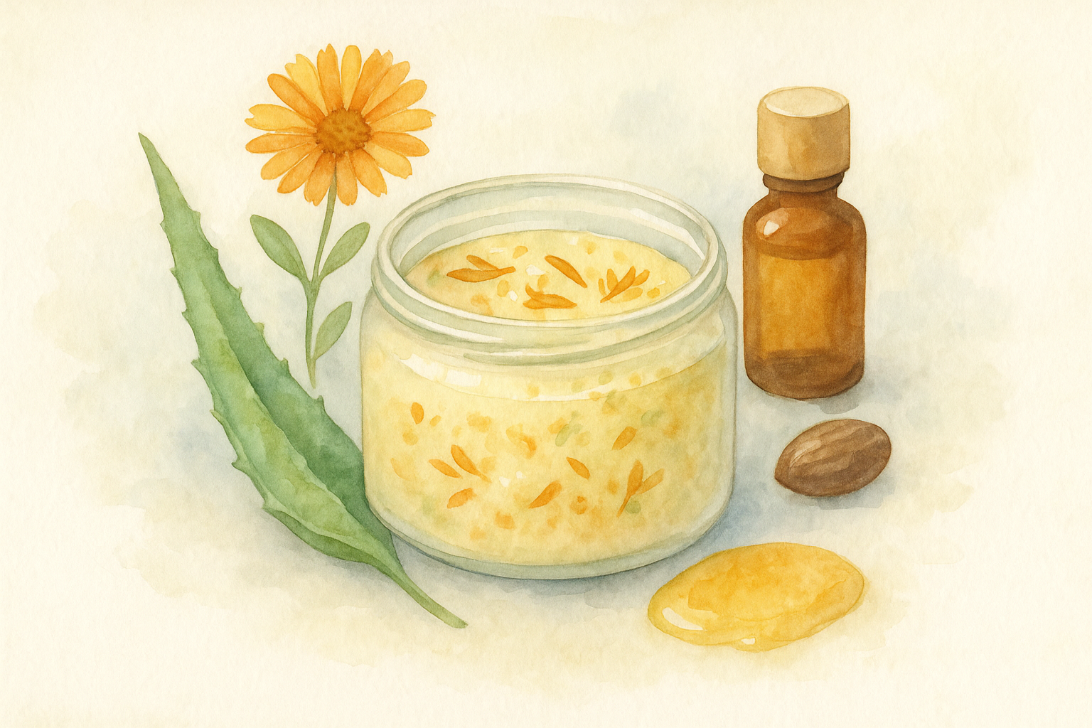 Image recette Gommage Corporel Hydratant aux Flocons de Calendula et Huile d...