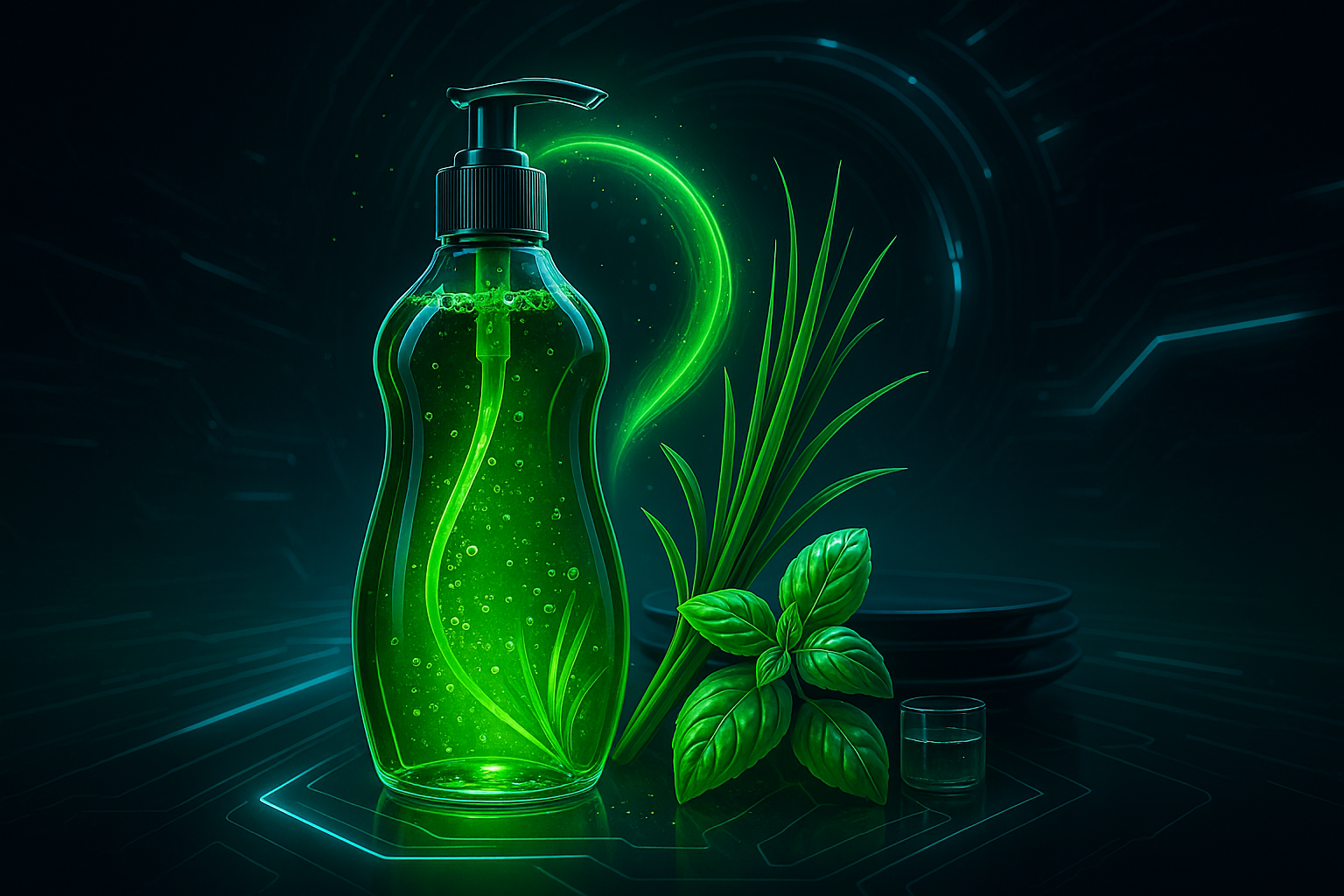 Image recette Liquide Vaisselle Maison Zeste d'Herbe Citronnelle et Basilic ...