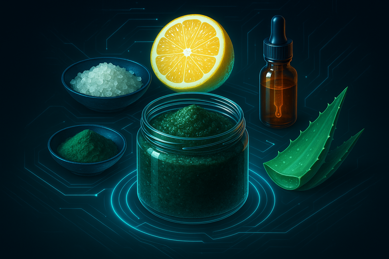 Image recette Exfoliant Corps Revitalisant à la Spiruline et Sels de la Mer ...