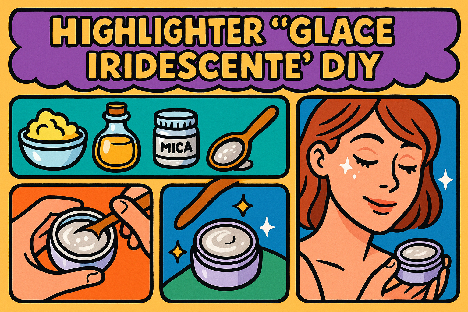 Image recette Highlighter "Glace Iridescente" DIY